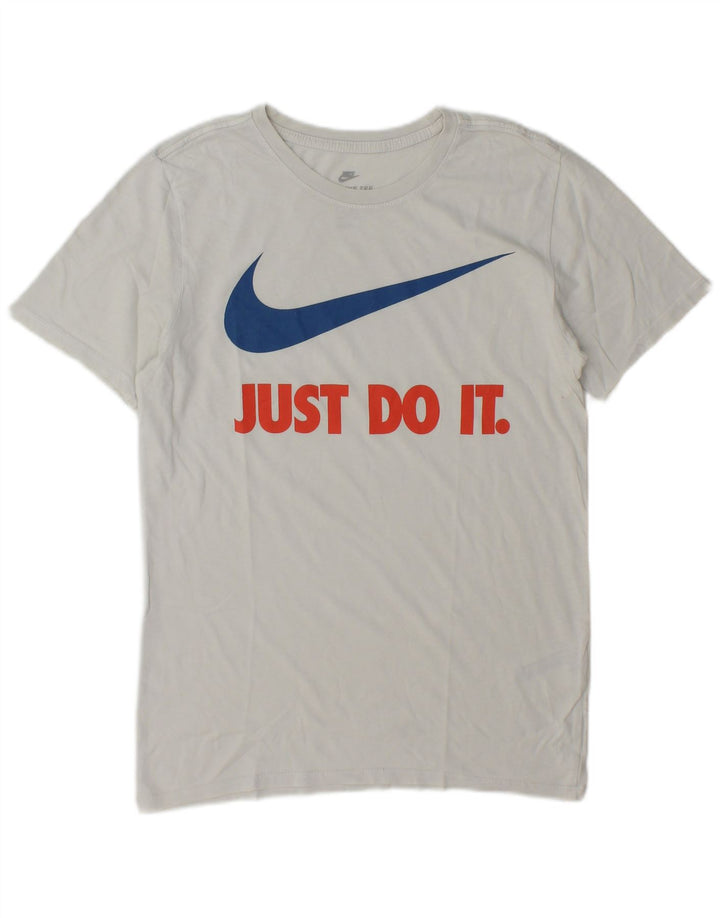 Nike Herre Athletic Cut Grafisk T-Shirt Top Lille hvid Bomuld