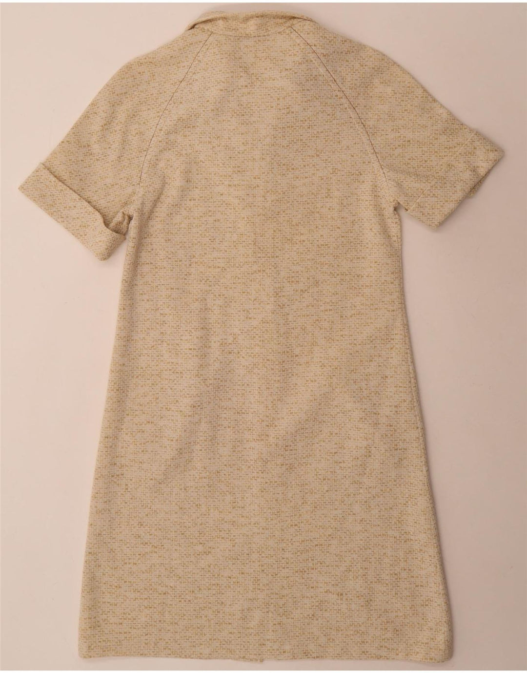 Abito a trapezio vintage da donna UK 14 Beige medio screziato