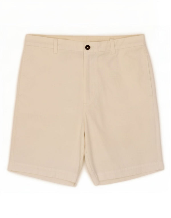 Pantaloncini chino da uomo Marks & Spencer blu Harbour grandi W34 cotone bianco