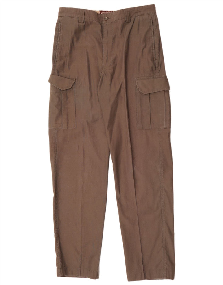 Marlboro Classics Mens Straight Cargo Trousers EU 48 Medium W32 L33 Brown