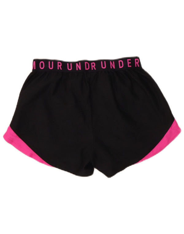 Under Armour Damen Graphic Sport Shorts UK 10 Small Schwarz Farbblock