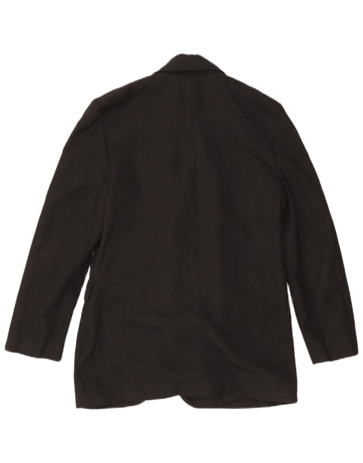 Zara Damen 2-Knopf-Blazerjacke UK 10 Small Schwarze Viskose