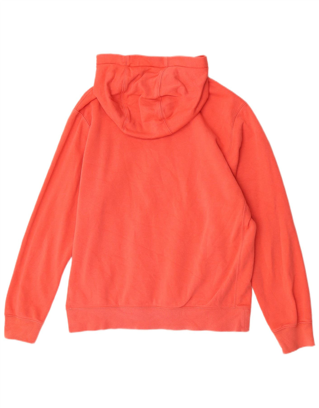 Nike Mens Regular Fit Hoodie Jumper Medium Orange Cotton