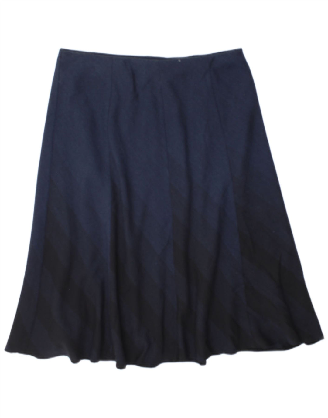 Marks & Spencer Womens A-Line Skirt UK 16 Large W34 Navy Blue Check