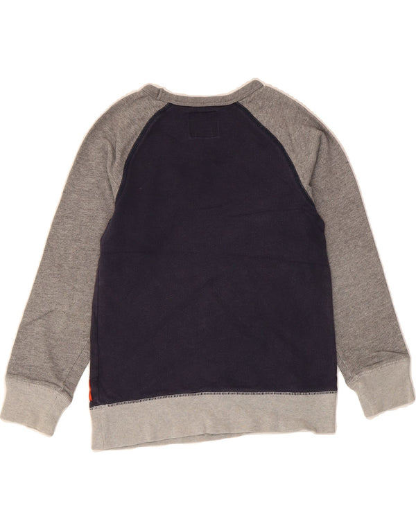 OSH KOSH Boys Sweatshirt Jumper 6-7 Years Navy Blue Colourblock Cotton