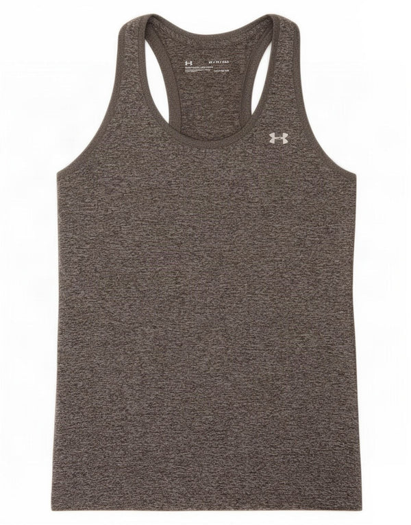 Under Armour Womens Heat Gear Loose Fit Vest Top UK 6 XS Grey Flecked