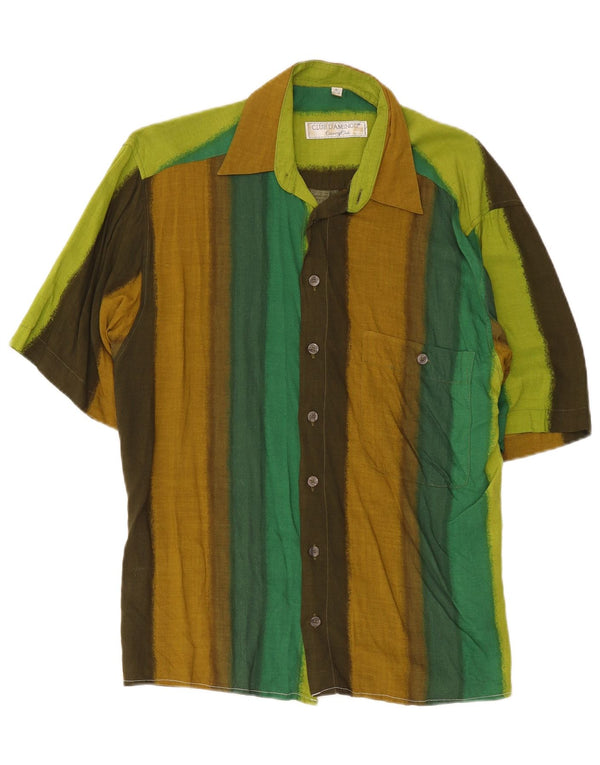 Club D'Amingo Chemise à Manches Courtes Homme Petite Rayure Multicolore