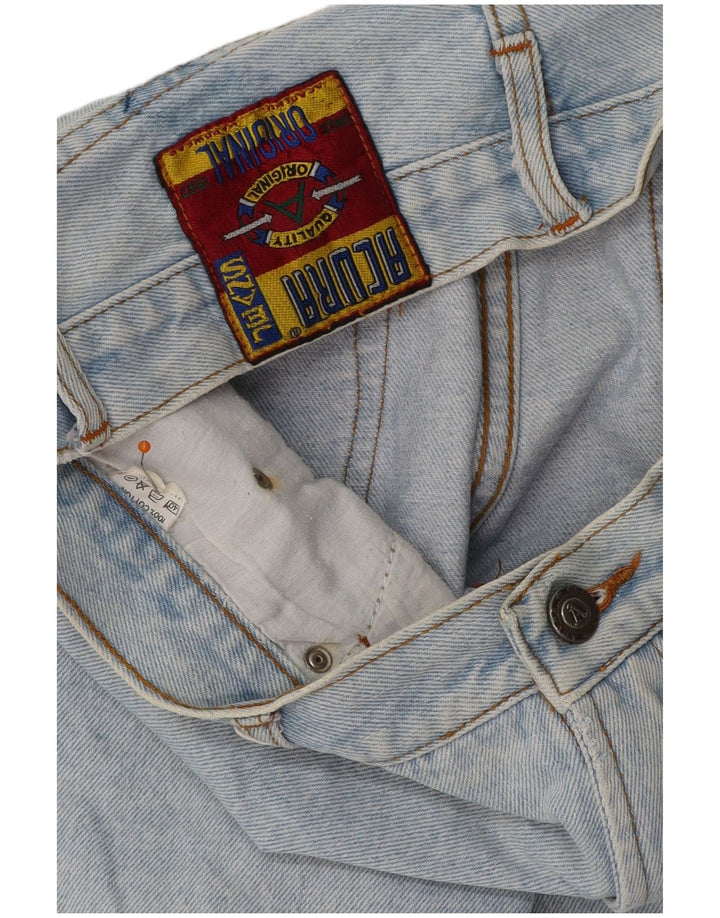 VINTAGE Womens Denim Shorts W29 Medium Blue Cotton