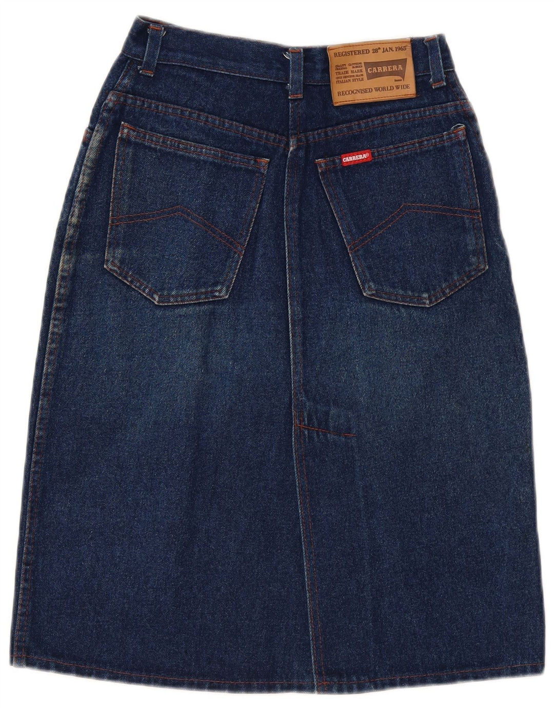 Gonna in denim da donna Carrera W28 cotone blu medio