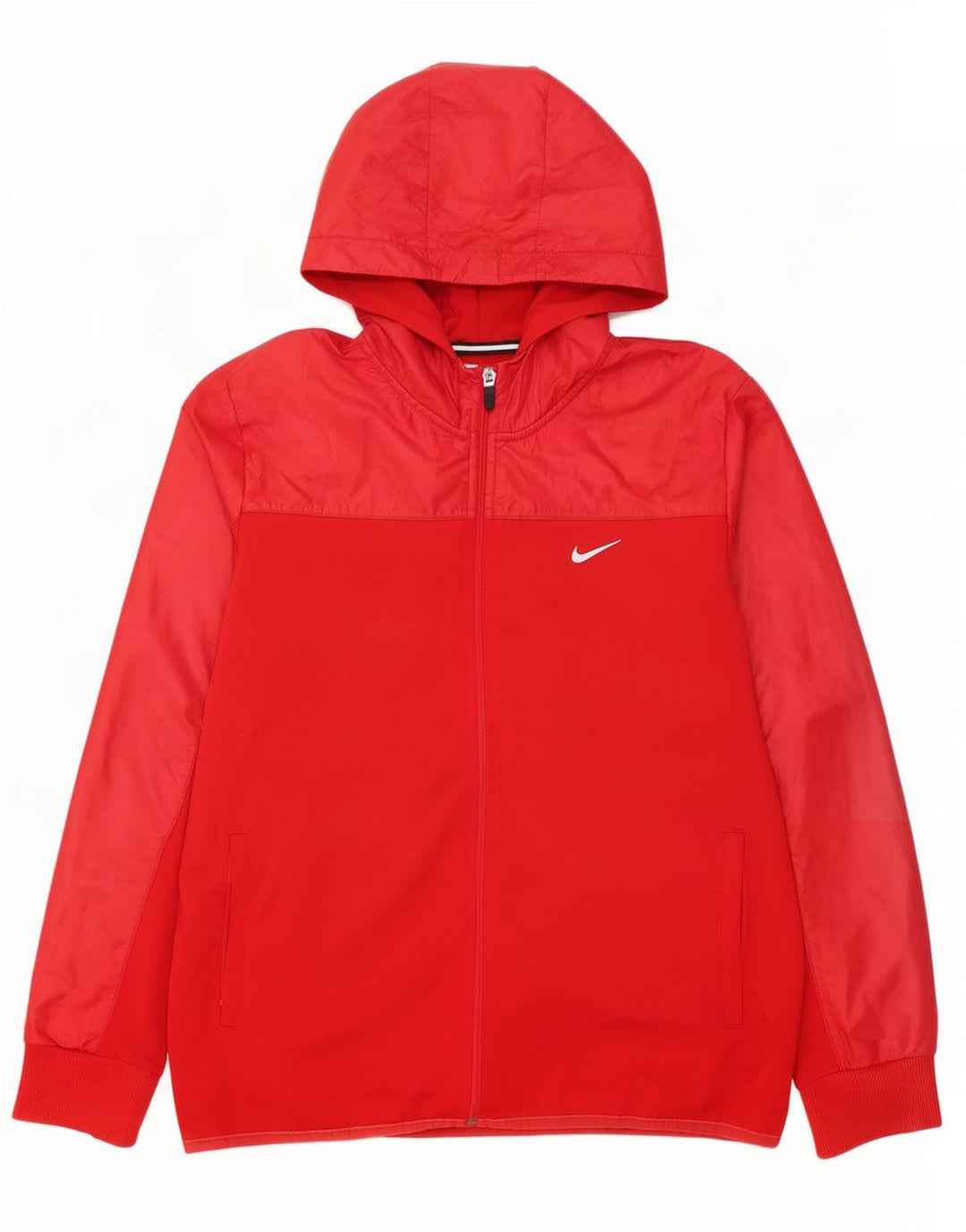 Nike Herre Dri Fit Træningsdragt med hætte Topjakke Medium Rød Polyester