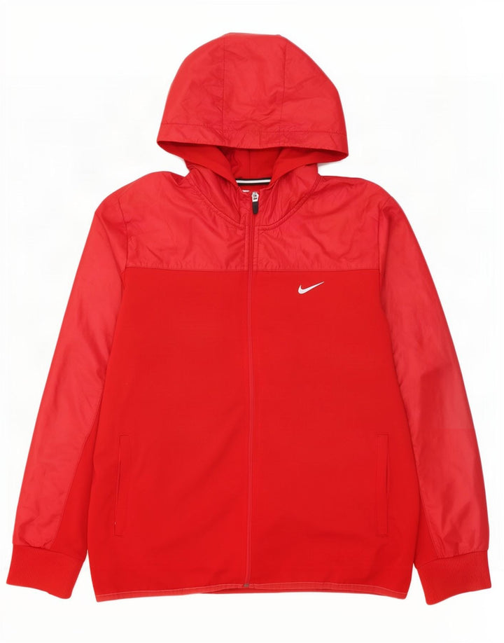 Nike Herre Dri Fit Træningsdragt med hætte Topjakke Medium Rød Polyester