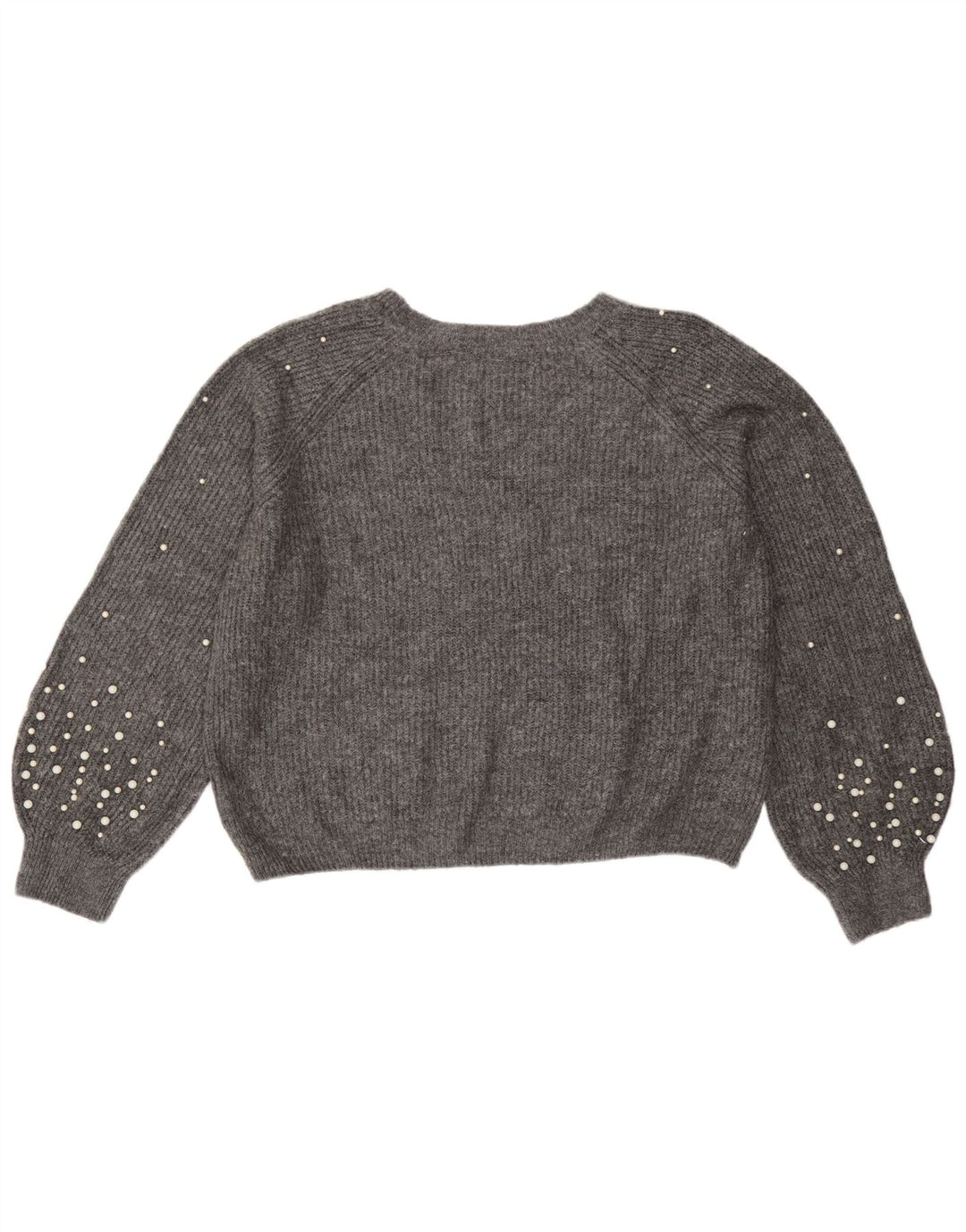 Marks & Spencer Dame Boat Neck Jumper Sweater UK 14 Medium Grey Flecked