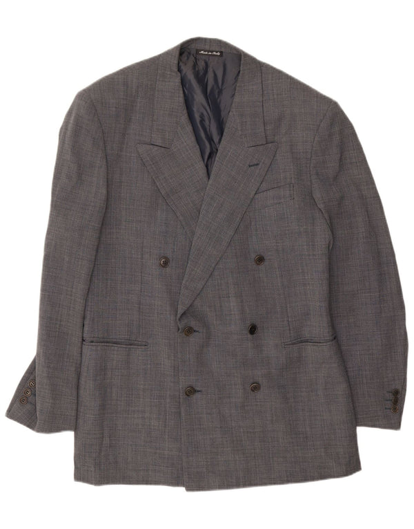 Pal Zileri Giacca Blazer Doppio Petto da Uomo IT 52 XL Lana Grigia