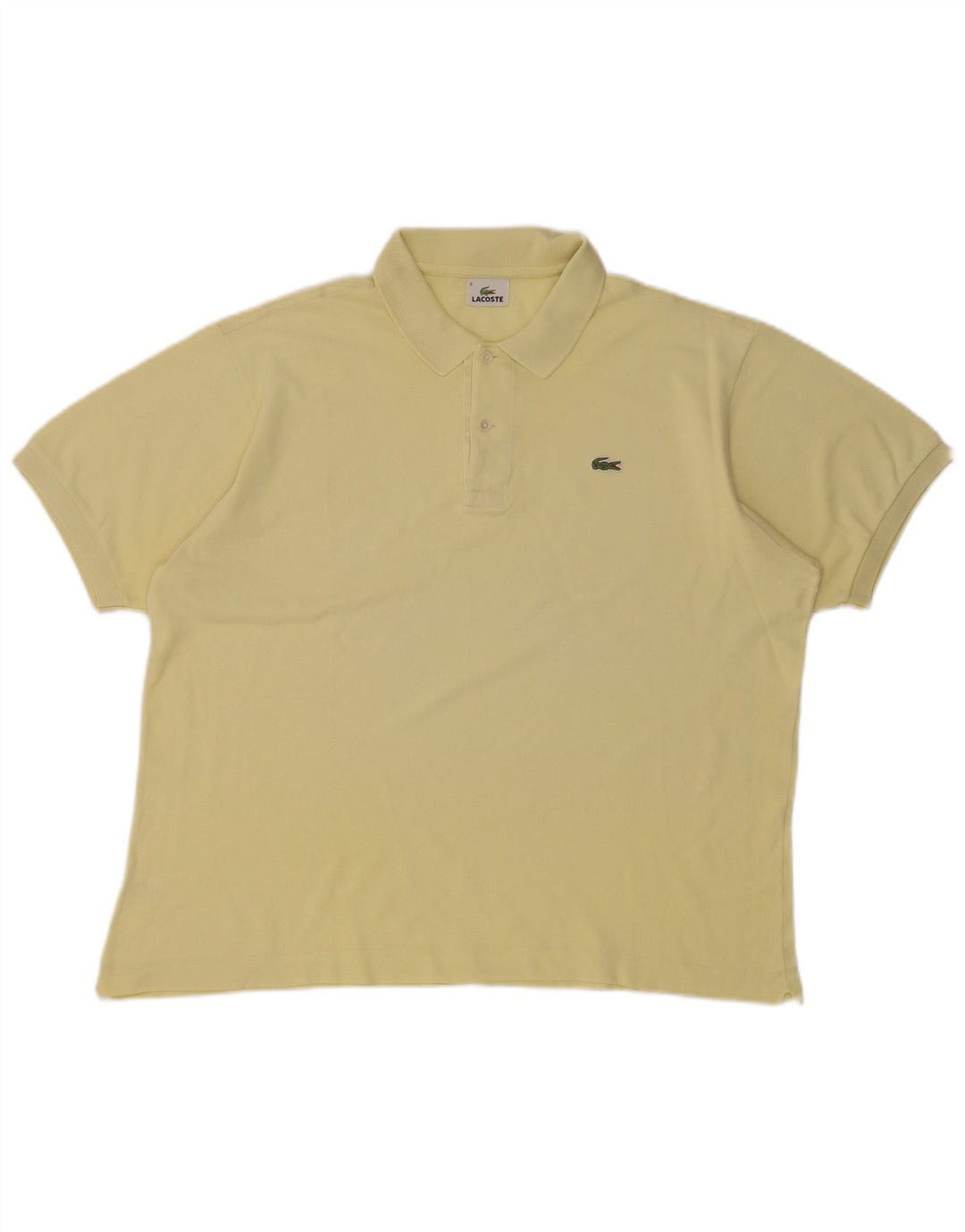 LACOSTE Mens Polo Shirt Size XL Yellow Cotton
