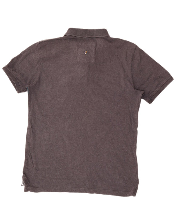 Fat Face Mens Polo Shirt Medium Grey Striped Cotton