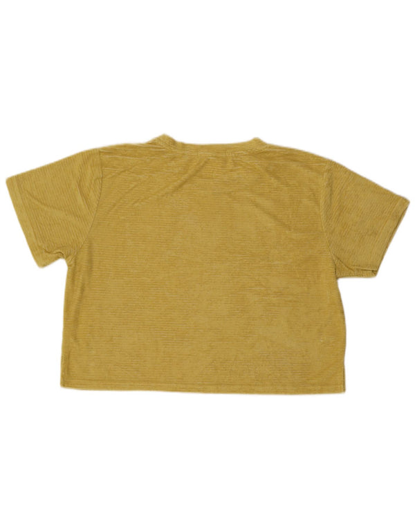 Rip Curl T-shirt court en velours pour femme UK 18 XL Jaune