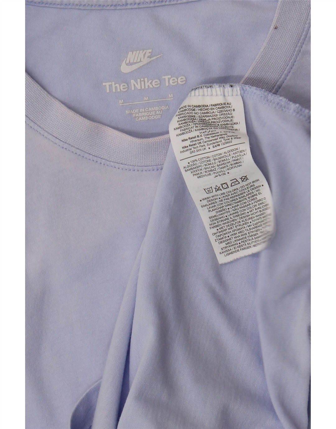 NIKE Mens T-Shirt Top Medium Blue Cotton