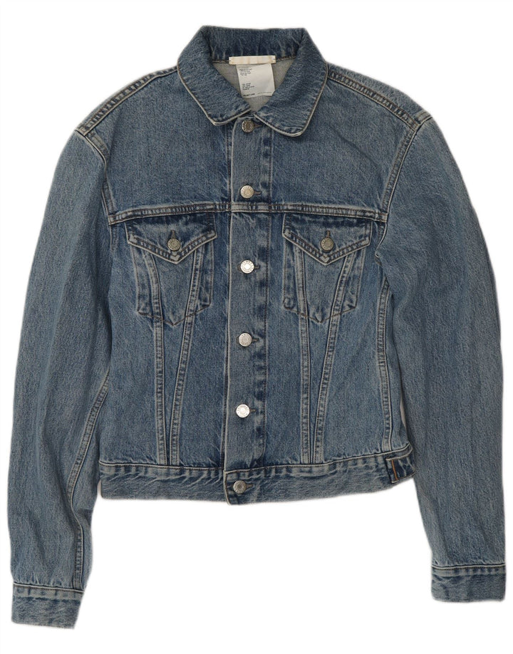 Helmut Lang Dame denimjakke UK 8 Lille Blå Bomuld