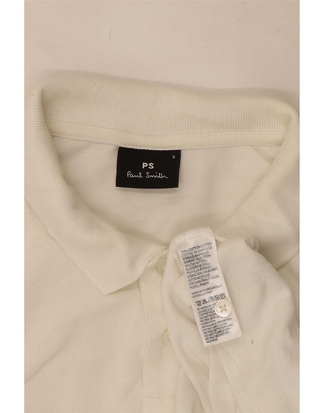 Cămașă polo Paul Smith pentru bărbați din bumbac alb mic