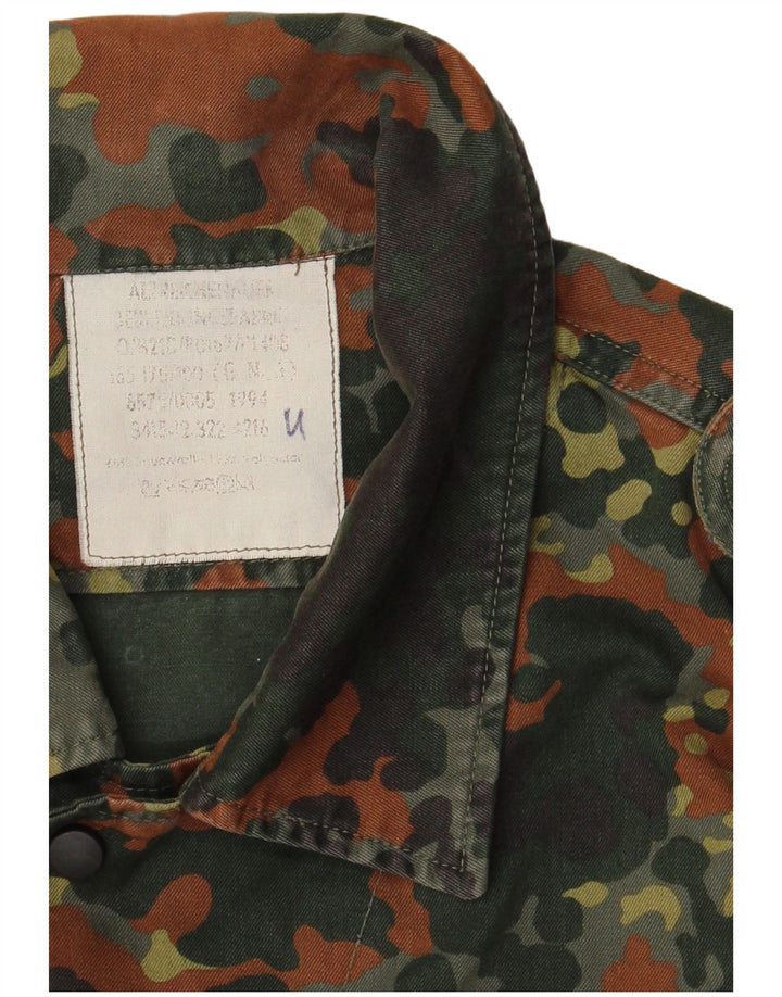 Vintage Mens Overshirt Military Shirt Small Khaki Camouflage