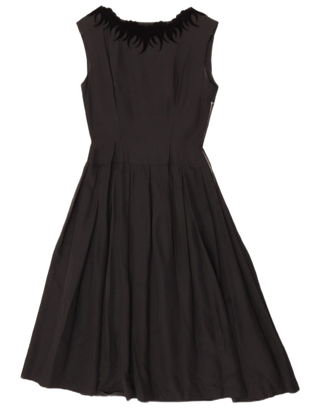 Vintage Womens Sleeveless A-Line Dress EU 36 Small Black