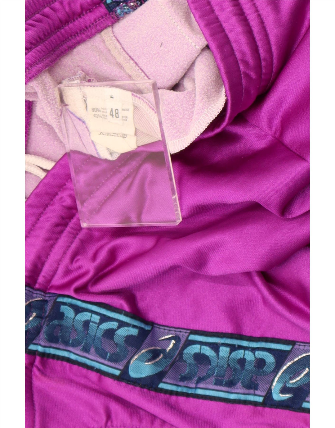 Asics Womens Graphic Tracksuit Trousers IT 48 XL  Purple Polyamide