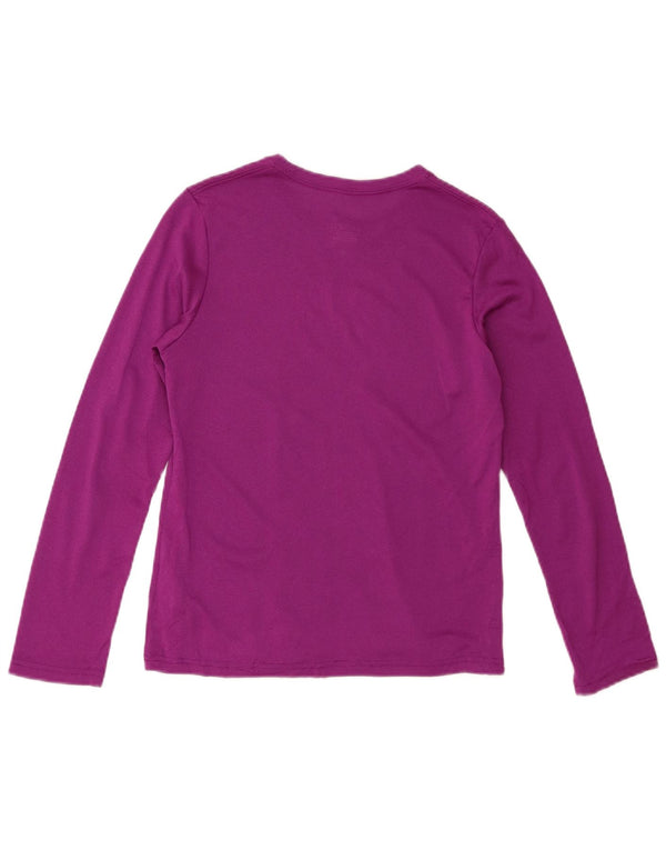 Nike Girls Dri Fit Grafisk Top Langærmet 12-13 År Stor Lilla