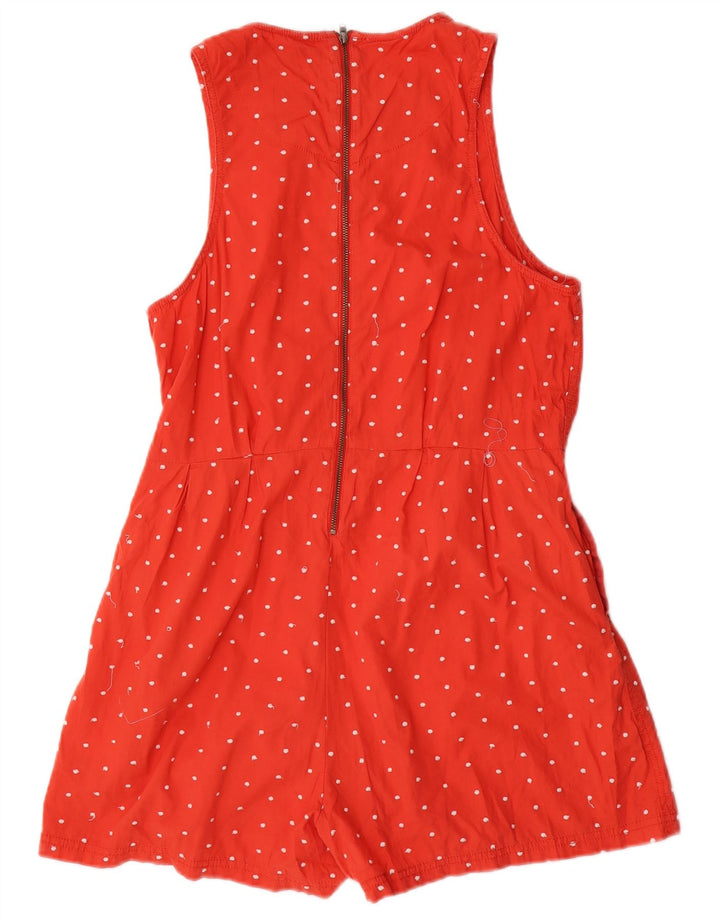 Superdry Damen Ärmelloser Playsuit UK 14 Medium Red Spotted