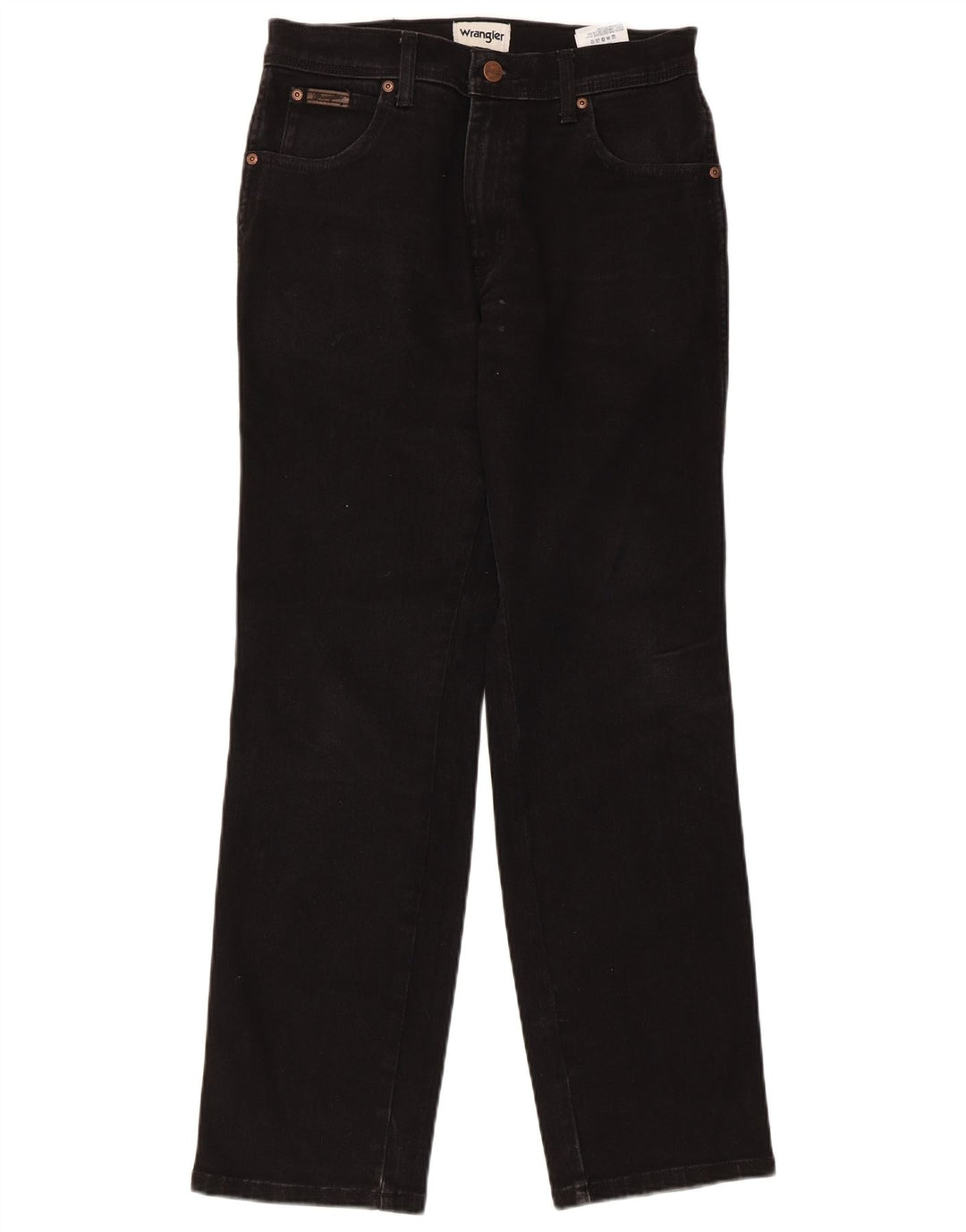 Wrangler Mens Texas Straight Jeans W30 L30 Black Cotton