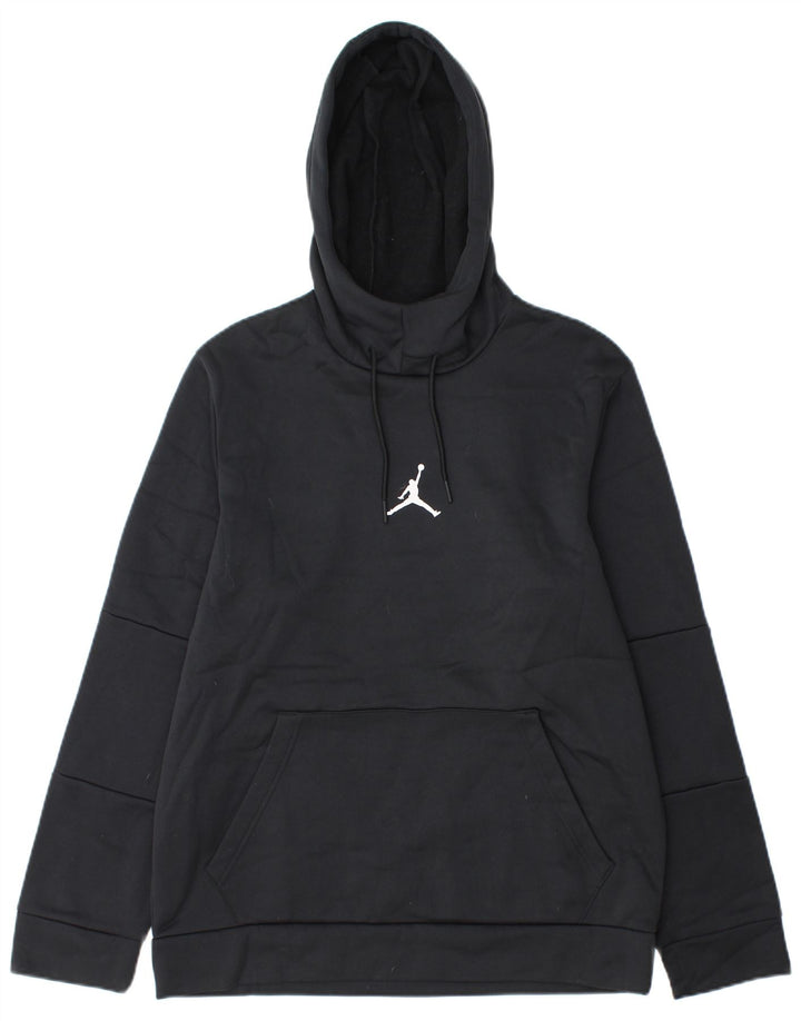 Jordan Mens Standard Fit Hoodie Jumper Small Black Polyester