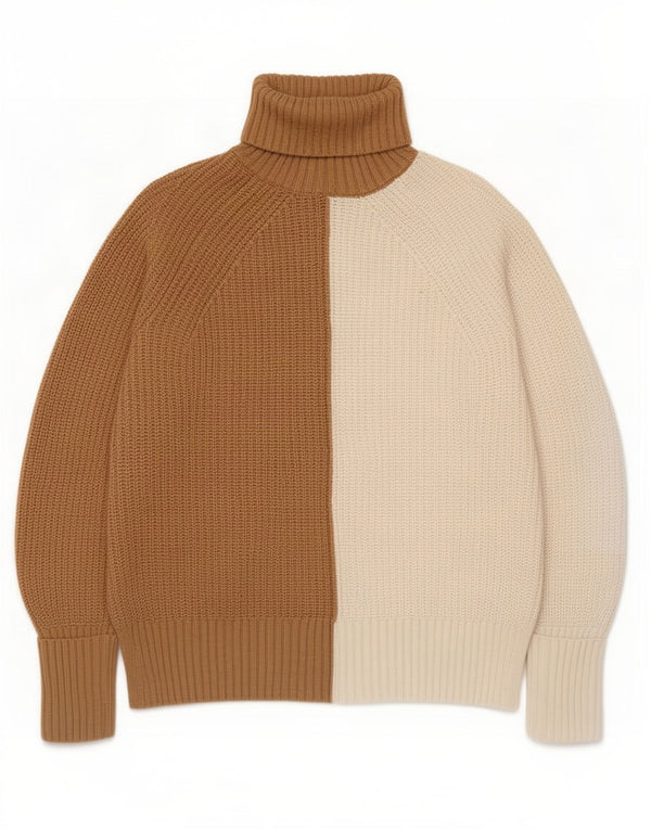 Marks & Spencer Dame Rullehals Sweater UK 10 Small Beige