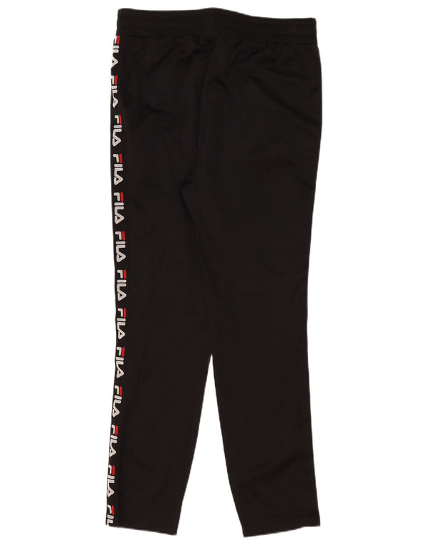 Fila Mens Graphic Tracksuit Trousers Small Black Polyester