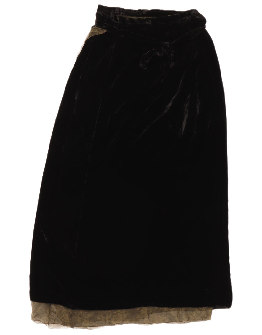 Aspesi Womens Maxi Wrap Skirt IT 42 Medium W26 Black Paisley Viscose