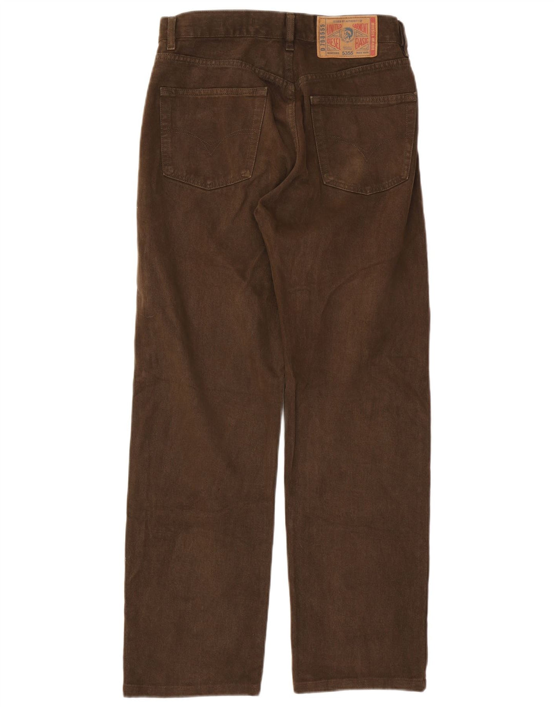 Diesel Mens Straight Jeans W32 L30 Brown Cotton