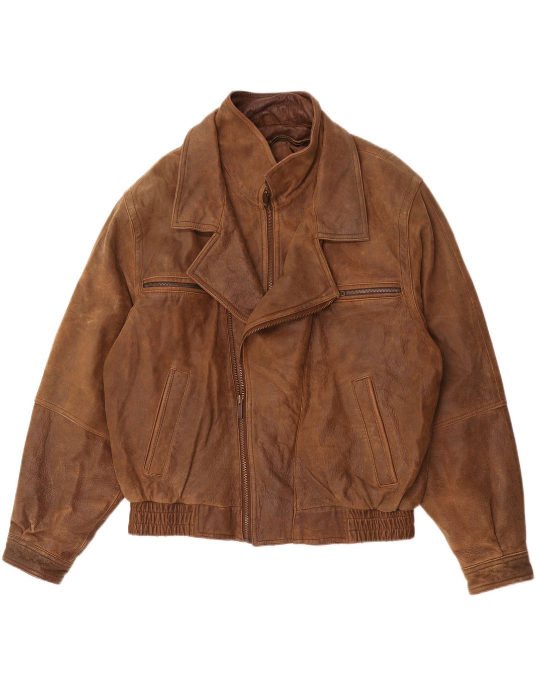 Wilsons Mens Leather Jacket UK 40 Large Brown Leather