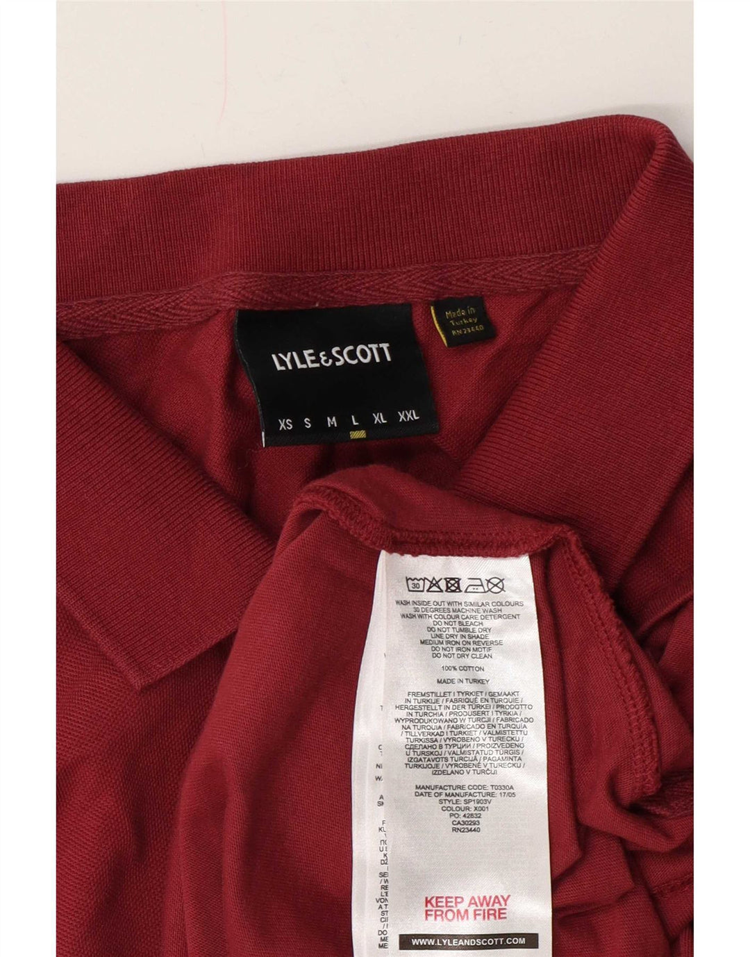 Tricou polo pentru bărbați Lyle & Scott, bumbac maro mare