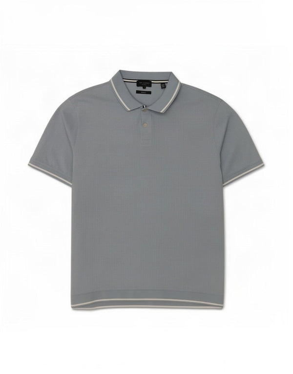 Ted Baker Ανδρικό μπλουζάκι πόλο κανονικό νούμερο 5 XL μπλε βαμβακερό
