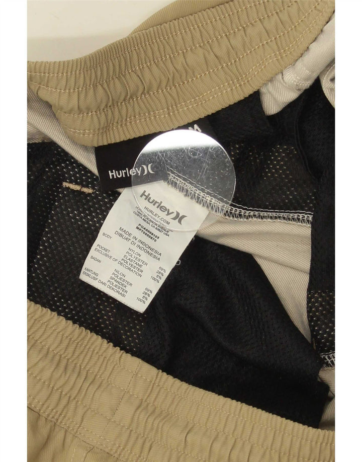 Hurley Mens Dri Fit Joggers Waterproof Trousers Medium Beige Nylon