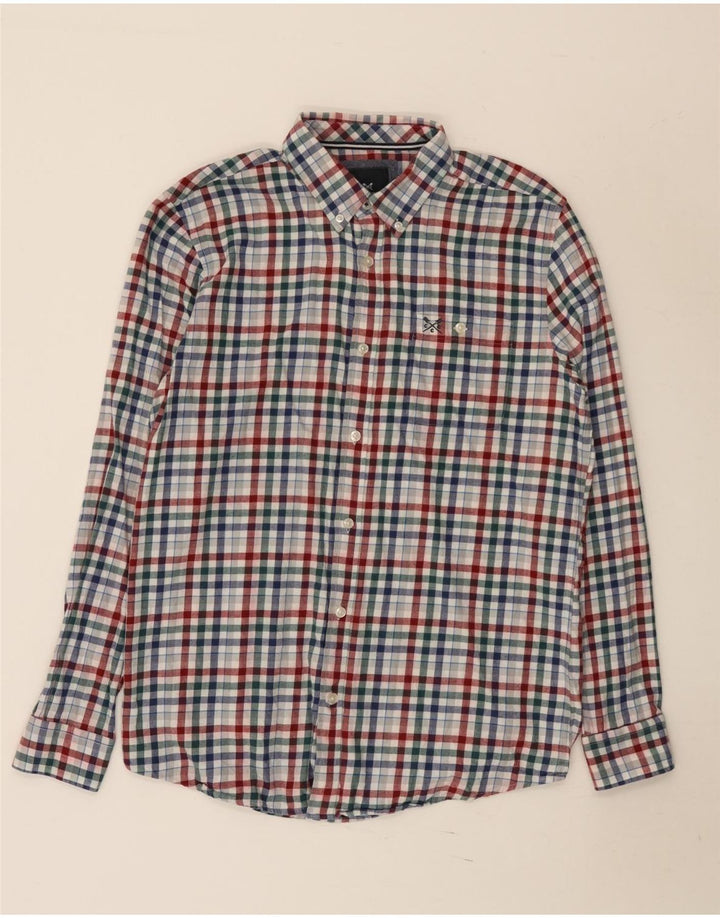 Crew Clothing Herren-Flanellhemd mit klassischer Passform, mittelgroß, mehrfarbig, Gingham