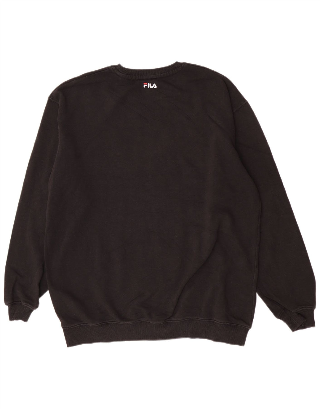 Felpa grafica da uomo Fila Maglione grande cotone nero