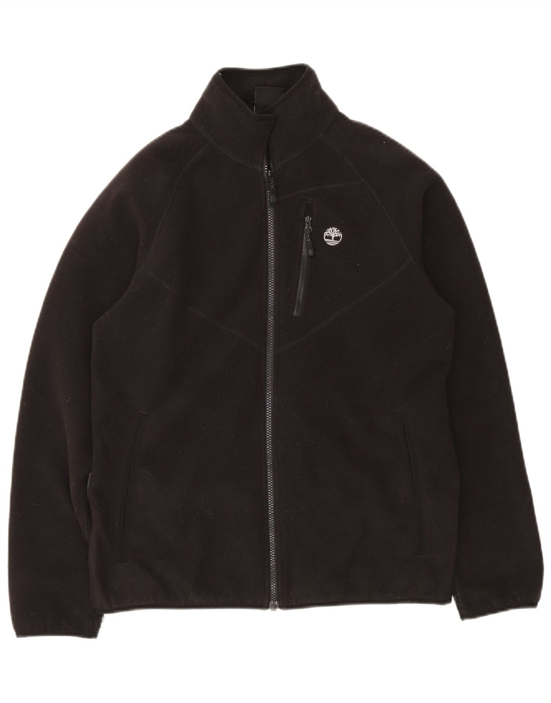 TIMBERLAND Damen Übergroße Fleecejacke UK 10 Small Schwarz