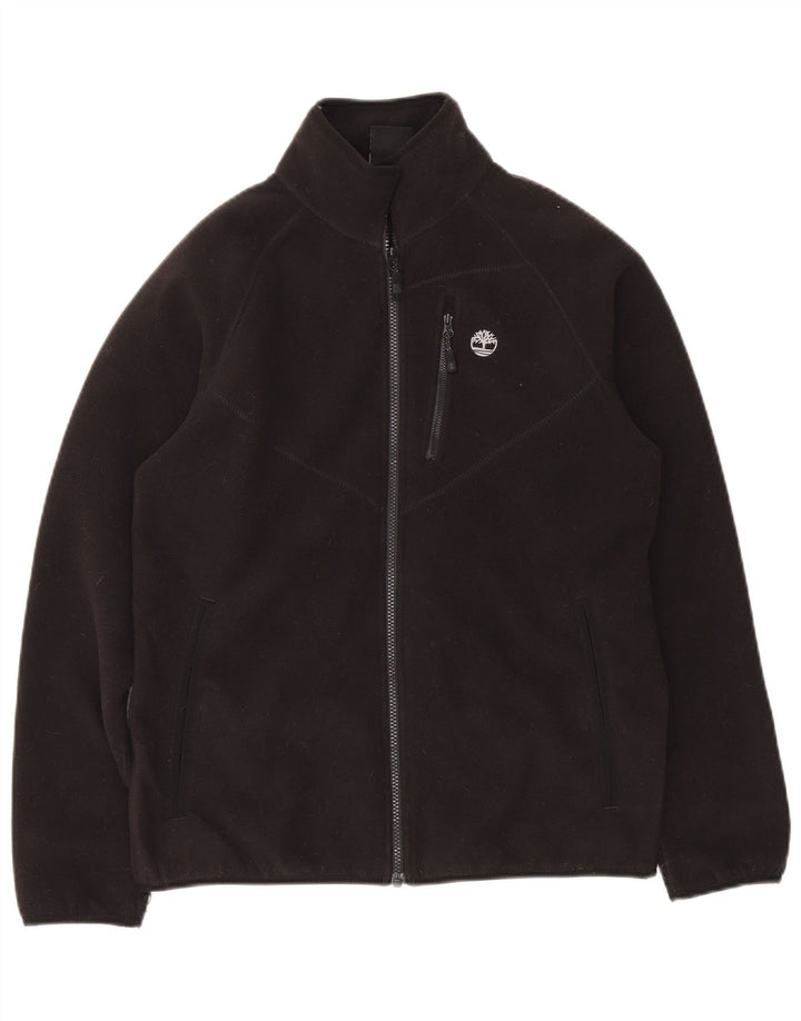 TIMBERLAND Damen Übergroße Fleecejacke UK 10 Small Schwarz