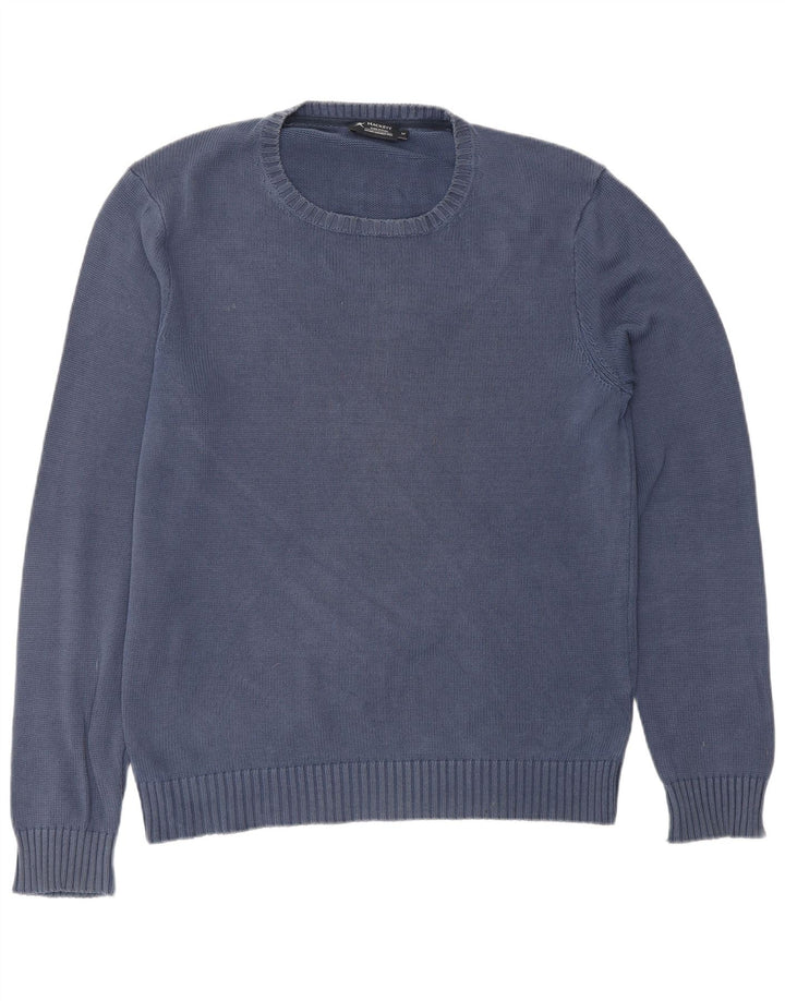 HACKETT Męski sweter z okrągłym dekoltem, średni granatowy, bawełniany