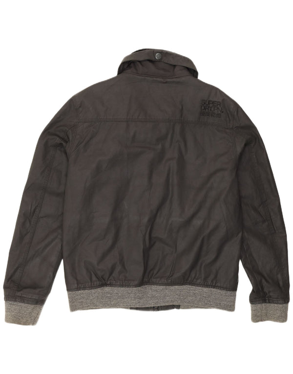 Мужская куртка из вощеного хлопка Superdry UK 44 2XL, черная