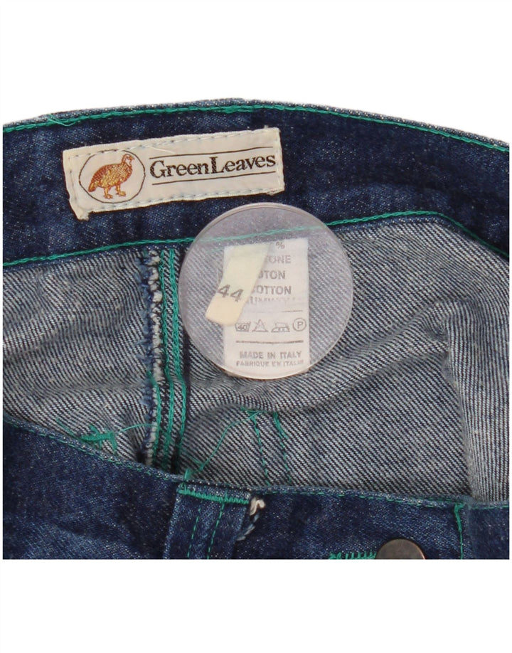 GREEN LEAVES Womens Denim Skirt IT 44 Medium W26  Blue Cotton