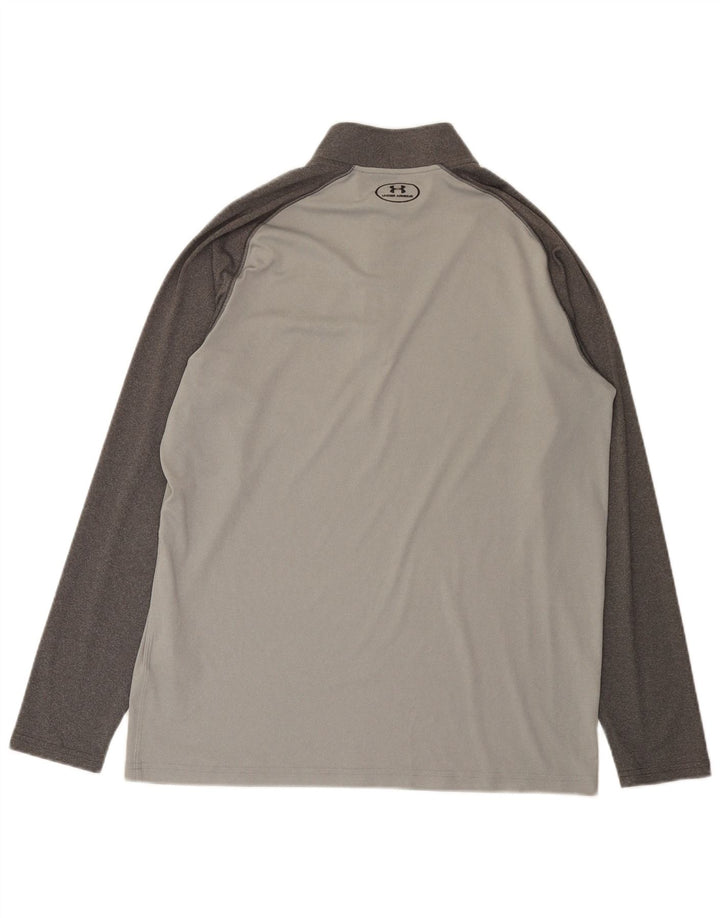 Under Armour Haut de survêtement Heat Gear pour homme avec col zippé Gris Taille L