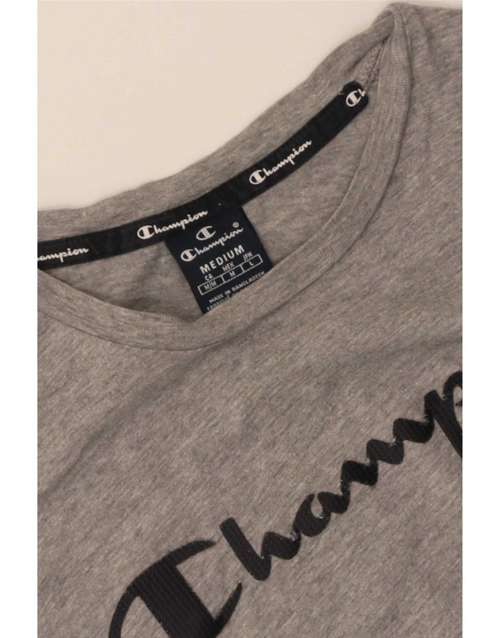 T-shirt grafica da uomo Champion Top grigio medio chiazzato