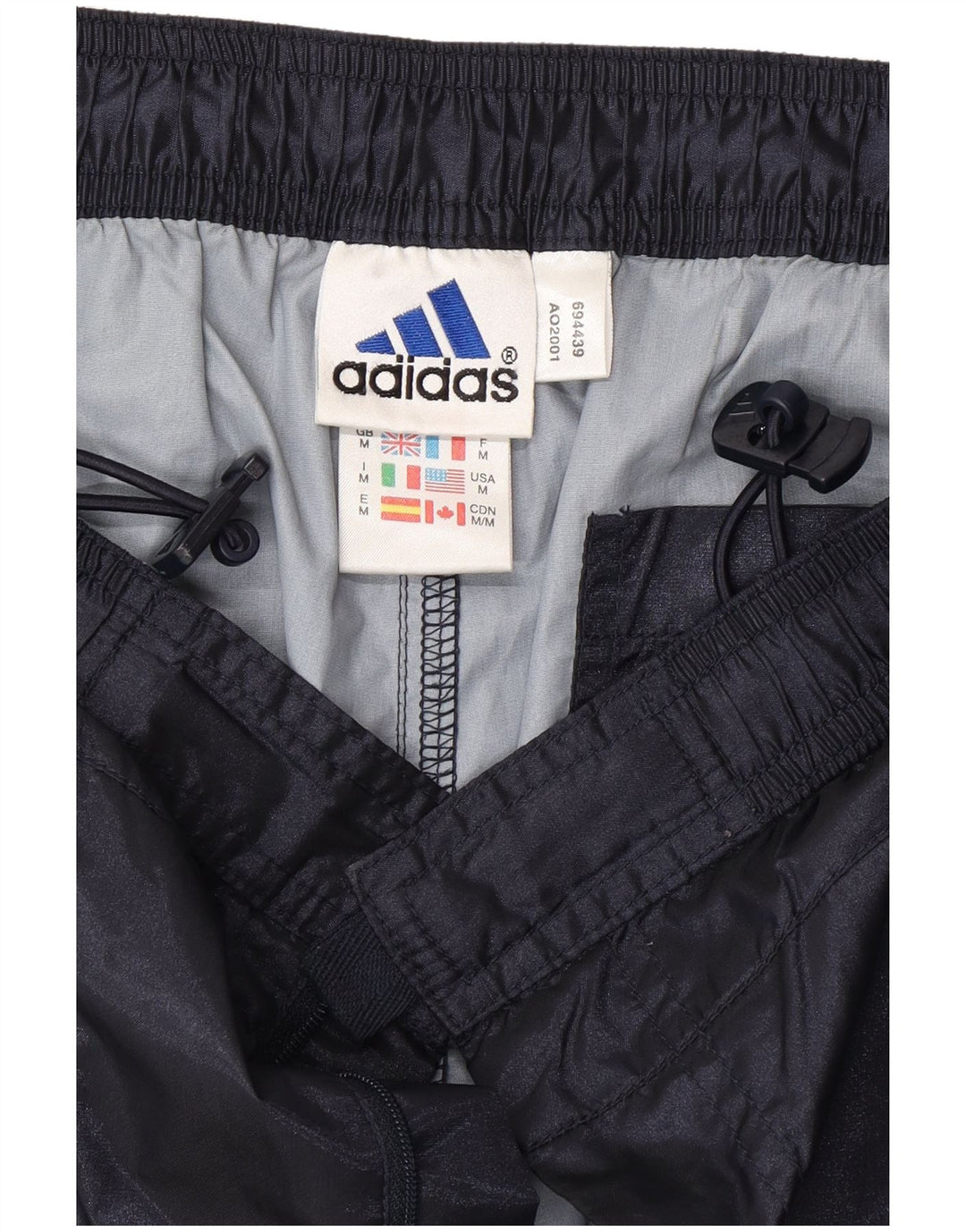 Adidas Mens Waterproof Trousers Medium  Navy Blue Polyester