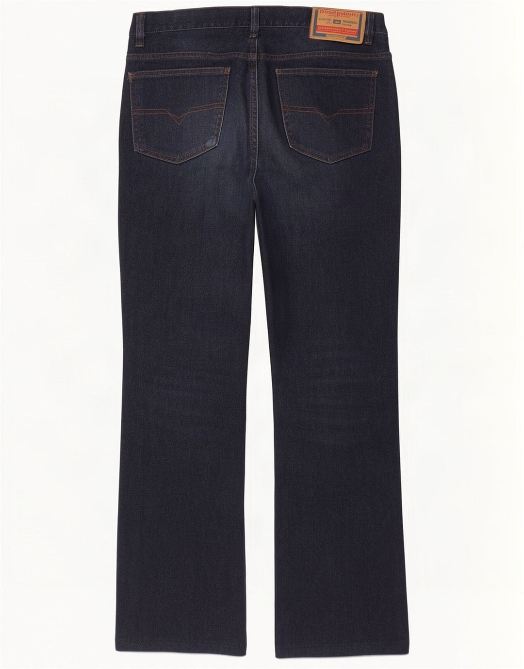 Diesel Mens Straight Jeans W36 L30 Navy Blue Cotton