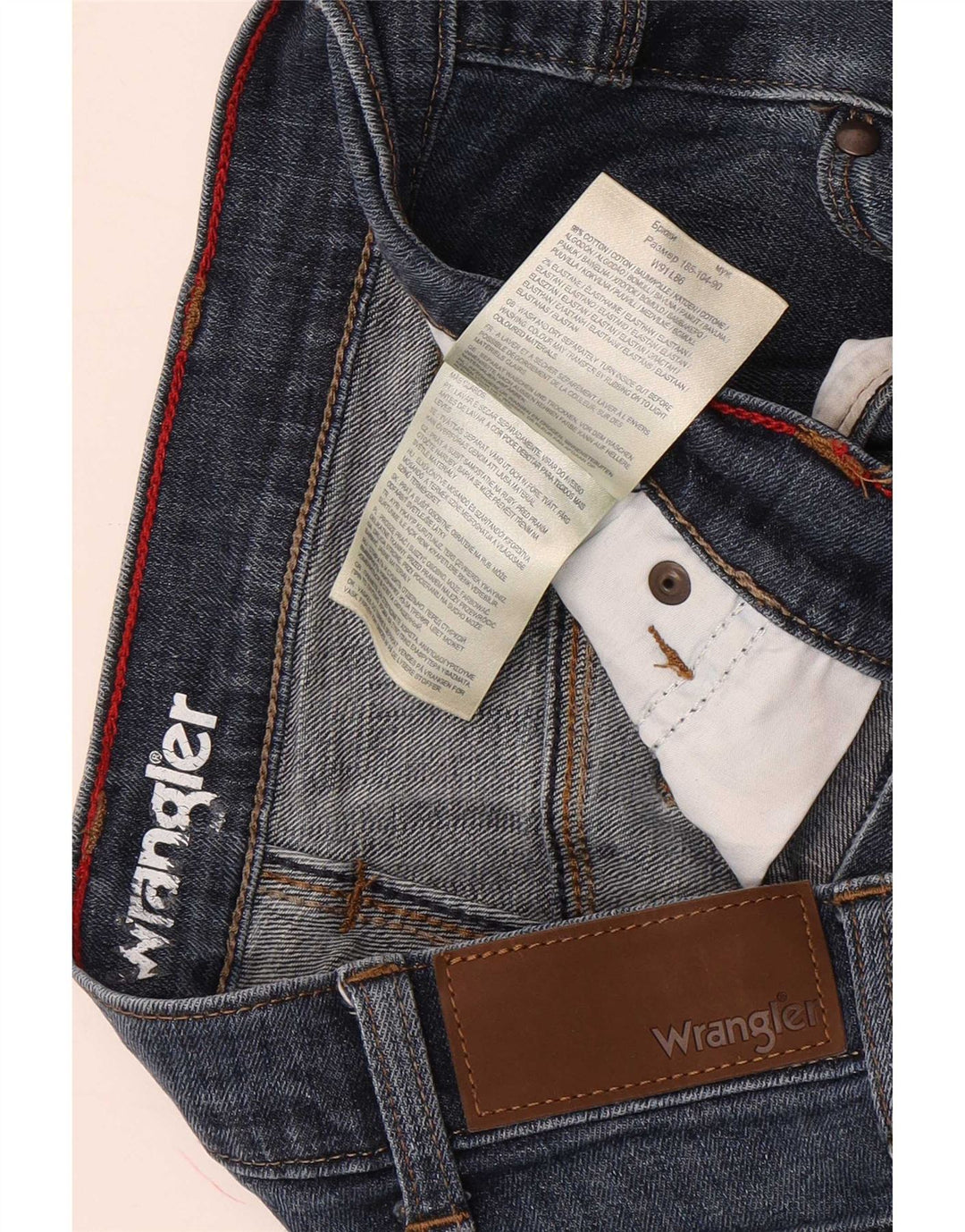 Wrangler Straight Jeans til mænd W36 L34 blå bomuld